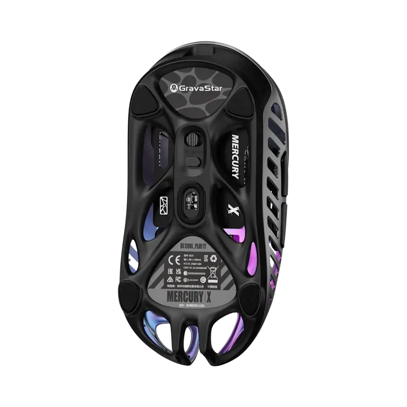 GravaStar Mercury X Wireless Gaming Mouse - 49g, 1000Hz polling rate, Tri-Mode, RGB Lighting 14 GravaStar Mercury X Wireless Gaming Mouse - 49g, 1000Hz polling rate, Tri-Mode, RGB Lighting - Ảnh 14