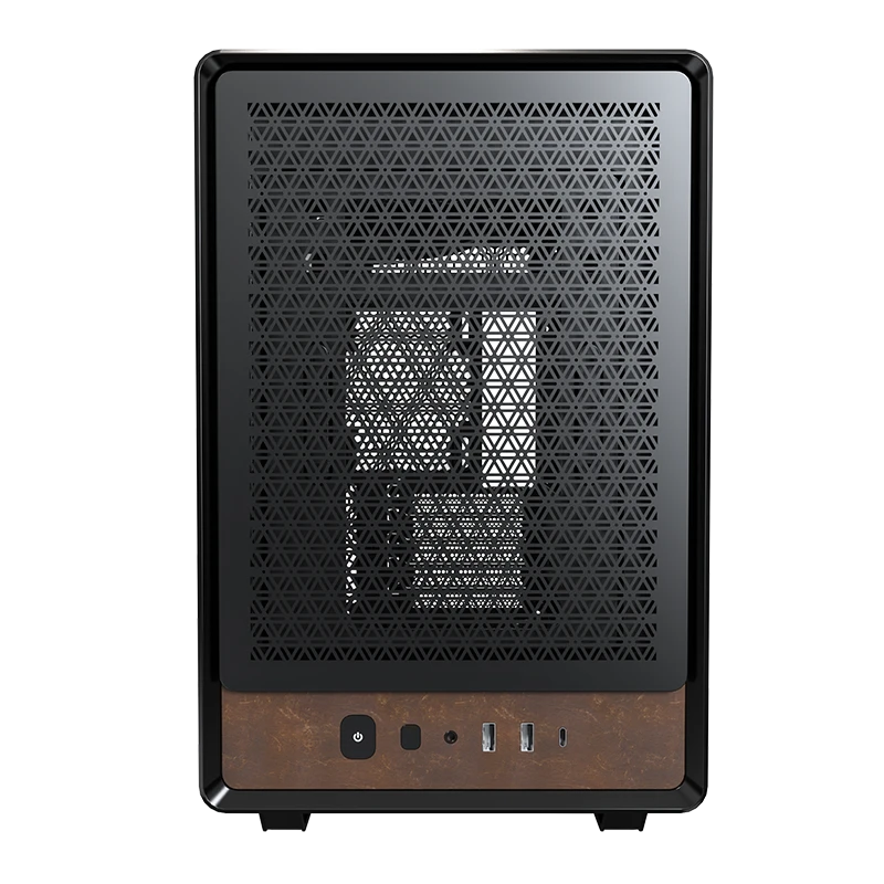 Montech HS Heritage Black Gaming Case - iTX, Steel, Leather 3 Montech HS Heritage Black Gaming Case - iTX, Steel, Leather - Ảnh 3