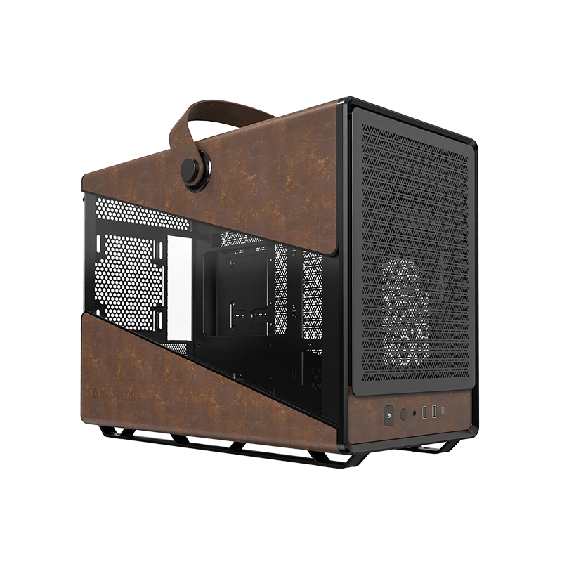 Montech HS Heritage Black Gaming Case - iTX, Steel, Leather 1 Montech HS Heritage Black Gaming Case - iTX, Steel, Leather