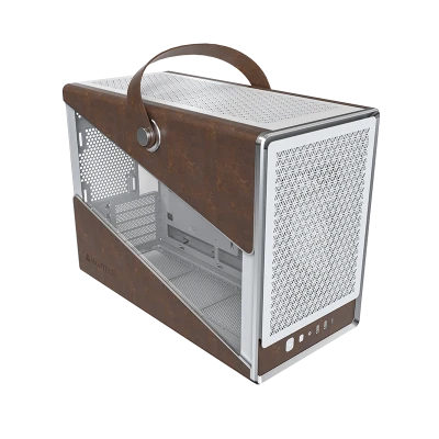Montech HS Heritage White Gaming Case - iTX, Steel, Leather 2 Montech HS Heritage White Gaming Case - iTX, Steel, Leather - Ảnh 2
