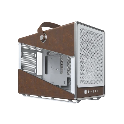 Montech HS Heritage White Gaming Case - iTX, Steel, Leather 1 Montech HS Heritage White Gaming Case - iTX, Steel, Leather