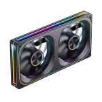 JONSBO ZA-240BR (Reverse) Fan Case - 2in1, 2x120mm 3Pin ARGB Fans, PWM, Reverse Blade Silent, 4-Sides Infinity Mirror