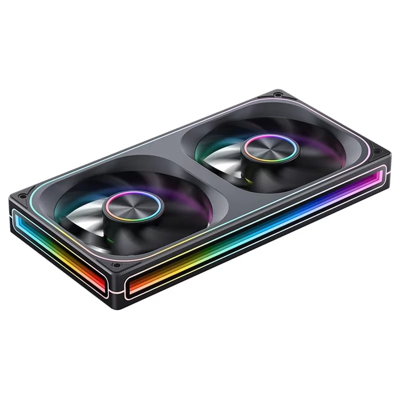 JONSBO ZA-240BR (Reverse) Fan Case - 2in1, 2x120mm 3Pin ARGB Fans, PWM, Reverse Blade Silent, 4-Sides Infinity Mirror 3 JONSBO ZA-240BR (Reverse) Fan Case - 2in1, 2x120mm 3Pin ARGB Fans, PWM, Reverse Blade Silent, 4-Sides Infinity Mirror - Ảnh 3