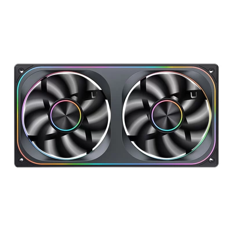 JONSBO ZA-240BR (Reverse) Fan Case - 2in1, 2x120mm 3Pin ARGB Fans, PWM, Reverse Blade Silent, 4-Sides Infinity Mirror 5 JONSBO ZA-240BR (Reverse) Fan Case - 2in1, 2x120mm 3Pin ARGB Fans, PWM, Reverse Blade Silent, 4-Sides Infinity Mirror - Ảnh 5
