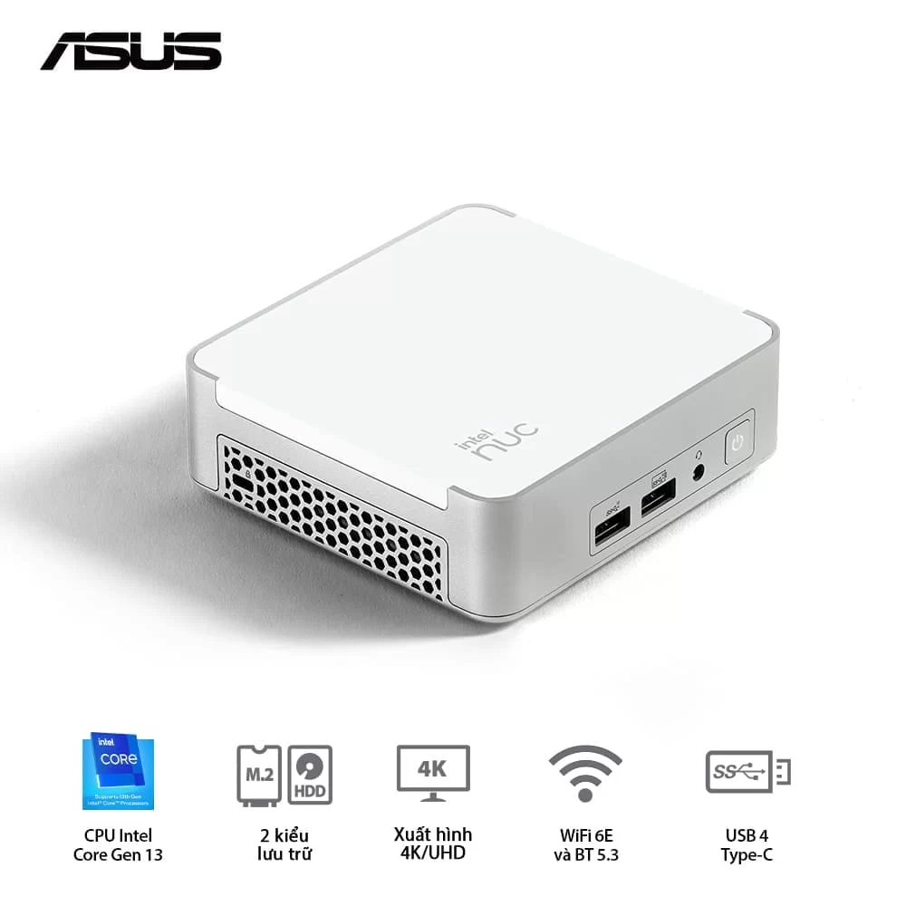 ASUS NUC 13 Prodesk Mini PC (RNUC13VYKI50006) - Intel Core i5-1340P, 2xDDR4-3200, 2xNVMe, 1x SATA 2.5, 2x HDMI 2.1, 2x Thunderbolt, VESA MOUNT 5 ASUS NUC 13 Prodesk Mini PC (RNUC13VYKI50006) - Intel Core i5-1340P, 2xDDR4-3200, 2xNVMe, 1x SATA 2.5, 2x HDMI 2.1, 2x Thunderbolt, VESA MOUNT - Ảnh 5