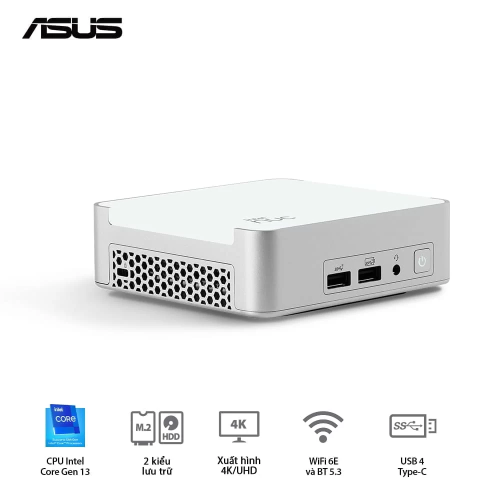 ASUS NUC 13 Prodesk Mini PC (RNUC13VYKI50006) - Intel Core i5-1340P, 2xDDR4-3200, 2xNVMe, 1x SATA 2.5, 2x HDMI 2.1, 2x Thunderbolt, VESA MOUNT 6 ASUS NUC 13 Prodesk Mini PC (RNUC13VYKI50006) - Intel Core i5-1340P, 2xDDR4-3200, 2xNVMe, 1x SATA 2.5, 2x HDMI 2.1, 2x Thunderbolt, VESA MOUNT - Ảnh 6