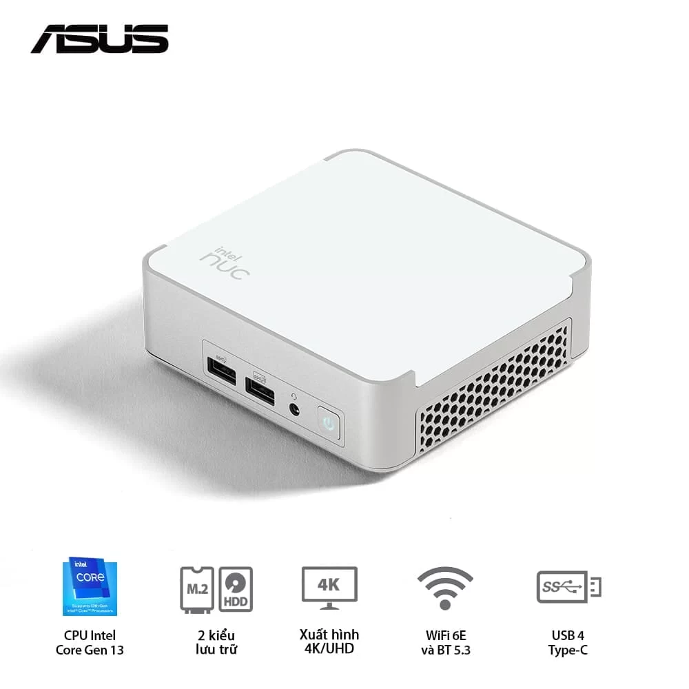 ASUS NUC 13 Prodesk Mini PC (RNUC13VYKI50006) - Intel Core i5-1340P, 2xDDR4-3200, 2xNVMe, 1x SATA 2.5, 2x HDMI 2.1, 2x Thunderbolt, VESA MOUNT 7 ASUS NUC 13 Prodesk Mini PC (RNUC13VYKI50006) - Intel Core i5-1340P, 2xDDR4-3200, 2xNVMe, 1x SATA 2.5, 2x HDMI 2.1, 2x Thunderbolt, VESA MOUNT - Ảnh 7