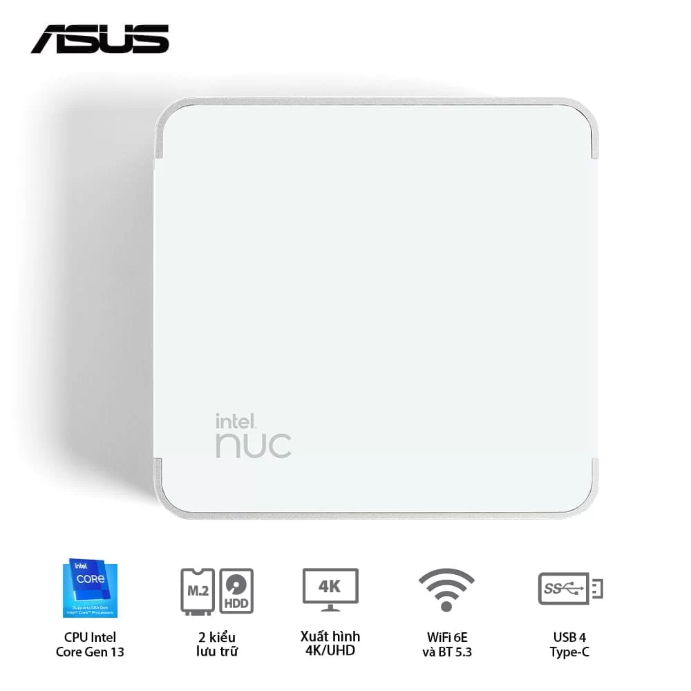 ASUS NUC 13 Prodesk Mini PC (RNUC13VYKI50006) - Intel Core i5-1340P, 2xDDR4-3200, 2xNVMe, 1x SATA 2.5, 2x HDMI 2.1, 2x Thunderbolt, VESA MOUNT 9 ASUS NUC 13 Prodesk Mini PC (RNUC13VYKI50006) - Intel Core i5-1340P, 2xDDR4-3200, 2xNVMe, 1x SATA 2.5, 2x HDMI 2.1, 2x Thunderbolt, VESA MOUNT - Ảnh 9