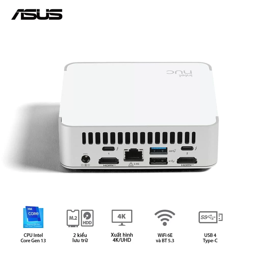 ASUS NUC 13 Prodesk Mini PC (RNUC13VYKI50006) - Intel Core i5-1340P, 2xDDR4-3200, 2xNVMe, 1x SATA 2.5, 2x HDMI 2.1, 2x Thunderbolt, VESA MOUNT 10 ASUS NUC 13 Prodesk Mini PC (RNUC13VYKI50006) - Intel Core i5-1340P, 2xDDR4-3200, 2xNVMe, 1x SATA 2.5, 2x HDMI 2.1, 2x Thunderbolt, VESA MOUNT - Ảnh 10