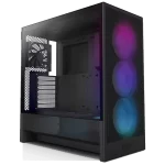 NZXT H5 Flow RGB Matte Black (2024) Compact Mid-Tower ATX Airflow Case - All Black, 1x F360 RGB Core Fan, 1x F120Q Fan