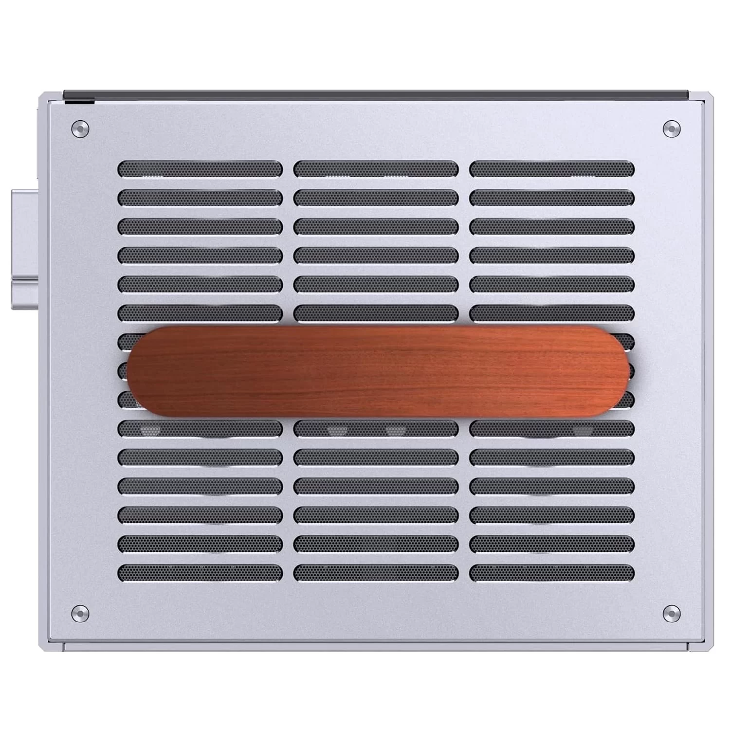 Jonsbo T6 Silver iTX Case - Aluminum, Multifunctional Handle, Walnut Panel 5 Jonsbo T6 Silver iTX Case - Aluminum, Multifunctional Handle, Walnut Panel - Ảnh 5