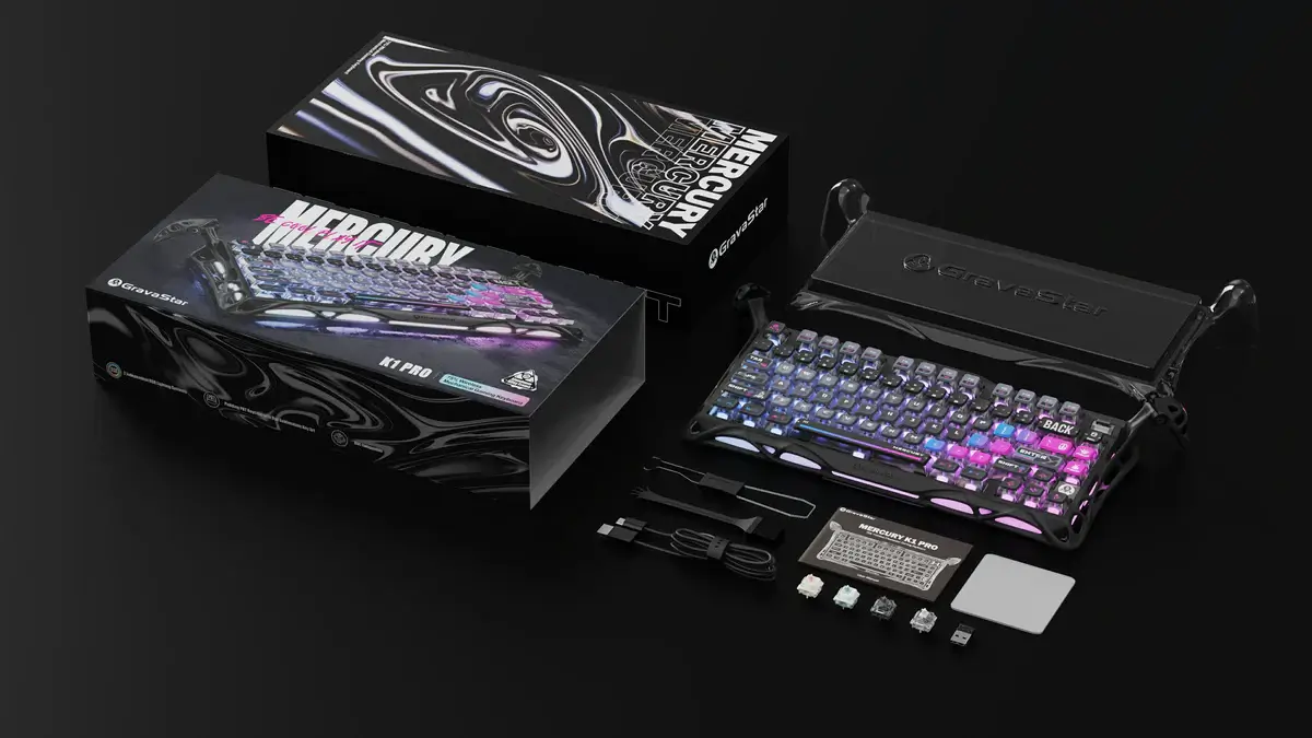 gravastar Mercury K1 Pro Galaxy Black responsive key feedback