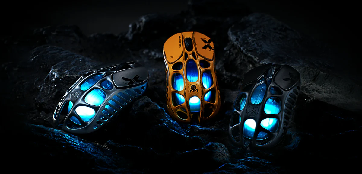 gravastar Mercury X Black Silver gaming mouse RGB backlighting ergonomic grip customizable settings
