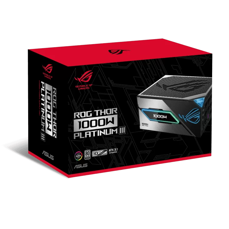 ASUS ROG Thor 1000W Platinum III Gaming PSU (ROG-THOR-1000P3-GAMING) - 1000W, ATX 3.1 compatible, magnetic OLED display, 80 Plus Platinum 2 ASUS ROG Thor 1000W Platinum III Gaming PSU (ROG-THOR-1000P3-GAMING) - 1000W, ATX 3.1 compatible, magnetic OLED display, 80 Plus Platinum - Ảnh 2