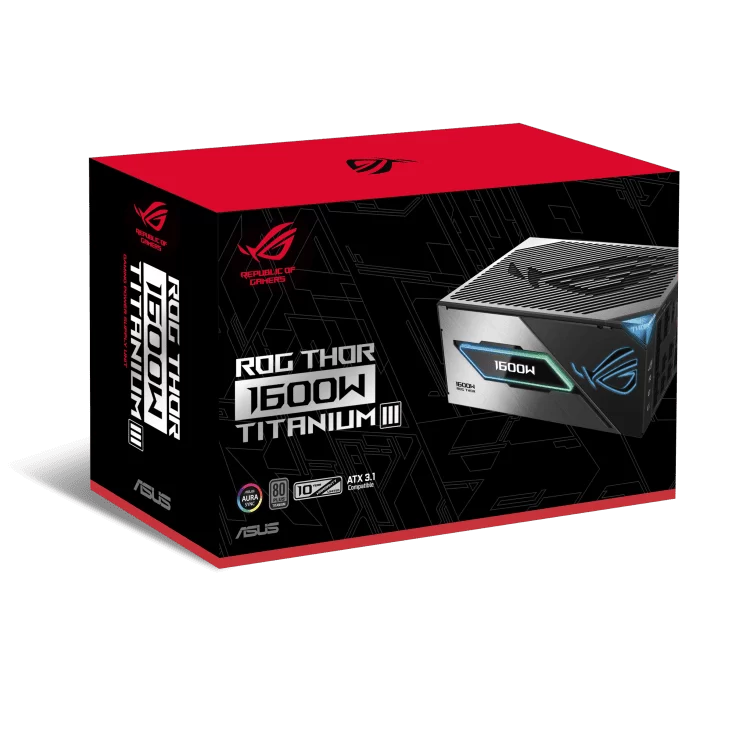 ASUS ROG Thor 1600W Platinum III Gaming PSU (ROG-THOR-1600T3-GAMING) - 1600W, ATX 3.1 compatible, magnetic OLED display, 80 Plus Titanium 2 ASUS ROG Thor 1600W Platinum III Gaming PSU (ROG-THOR-1600T3-GAMING) - 1600W, ATX 3.1 compatible, magnetic OLED display, 80 Plus Titanium - Ảnh 2