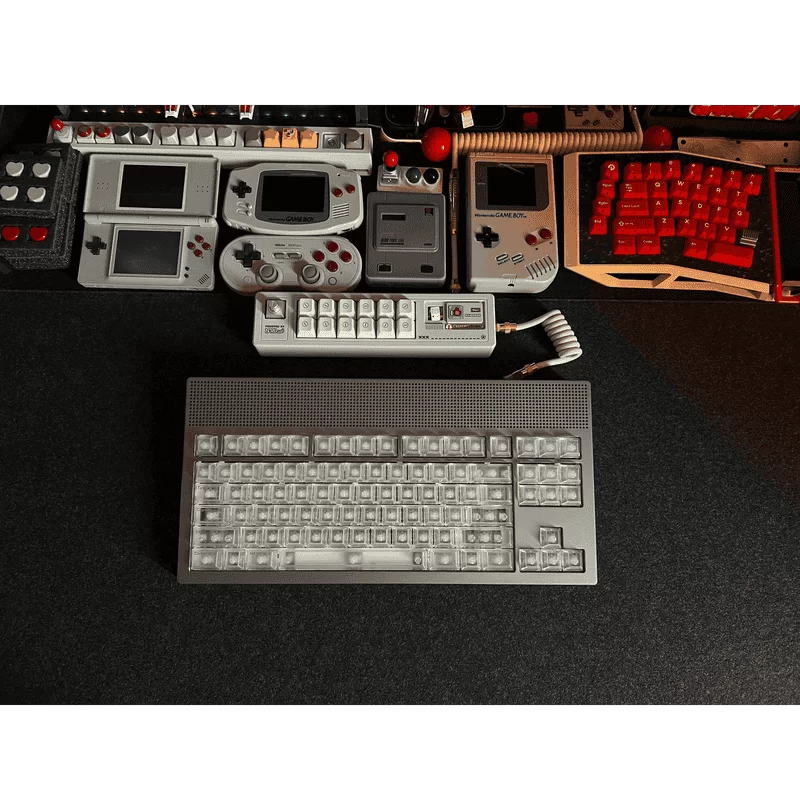 ANGRY MIAO AM Neon 80 Space Silver Base Kit Keyboard - 80%, Leaf Spring Mounting, DIY 389 LEDs 5 ANGRY MIAO AM Neon 80 Space Silver Base Kit Keyboard - 80%, Leaf Spring Mounting, DIY 389 LEDs - Ảnh 5