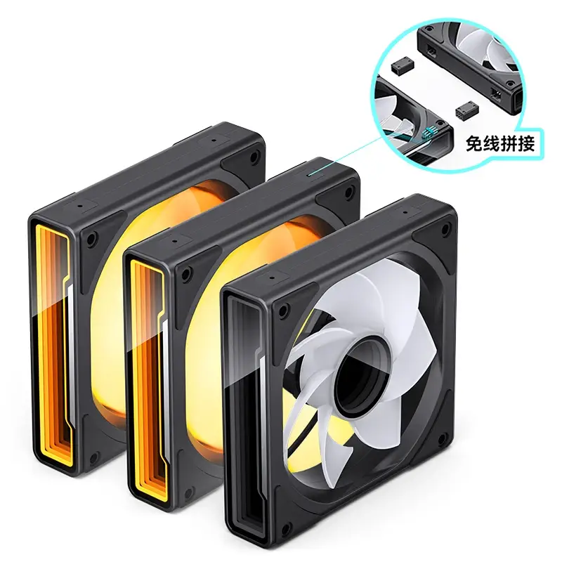 JONSBO ZK-120BR Black Reverse Blade Fan Case - 3in1, 3x120mm 5V/3Pin ARGB Wire-free, PWM 7 JONSBO ZK-120BR Black Reverse Blade Fan Case - 3in1, 3x120mm 5V/3Pin ARGB Wire-free, PWM - Ảnh 7