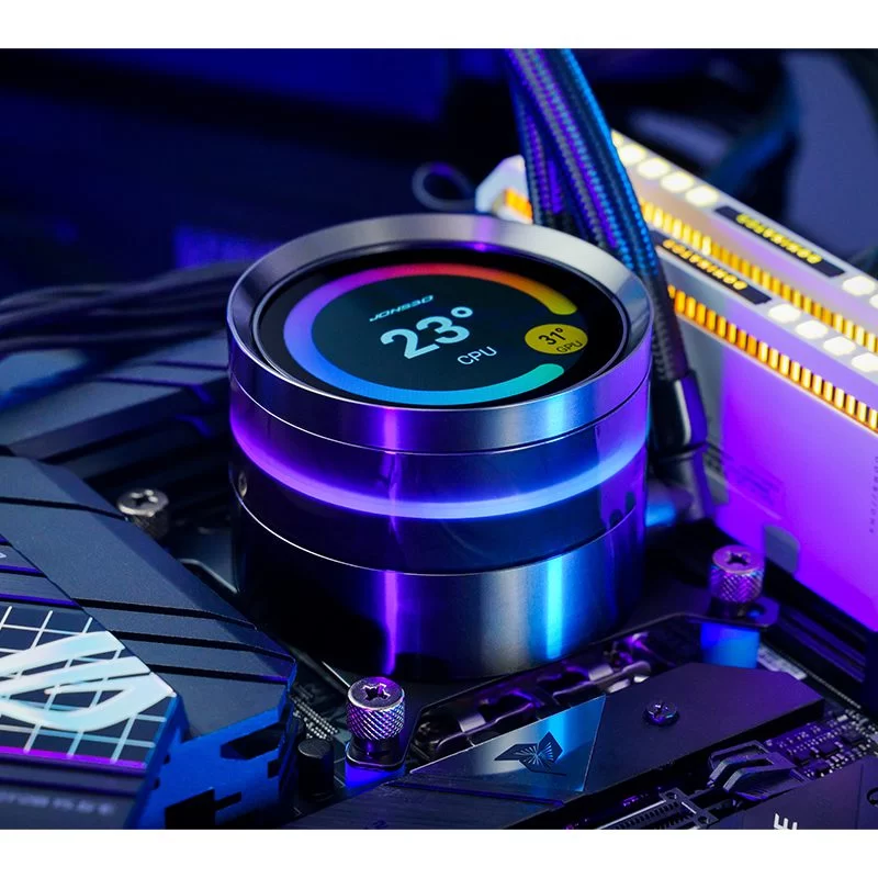 JONSBO TF2-360SC (WI) White AIO Liquid Cooling - 2.1 inches IPS LCD Screen, 360mm radiator, 3x120mm ARGB Fans 10 JONSBO TF2-360SC (WI) White AIO Liquid Cooling - 2.1 inches IPS LCD Screen, 360mm radiator, 3x120mm ARGB Fans - Ảnh 10
