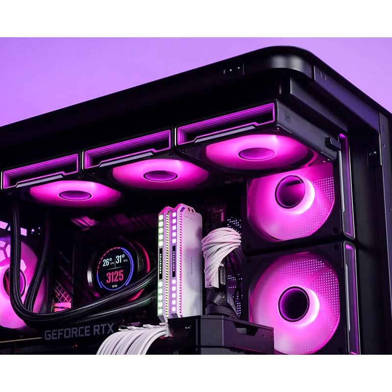 JONSBO TF2-360SC (WI) White AIO Liquid Cooling - 2.1 inches IPS LCD Screen, 360mm radiator, 3x120mm ARGB Fans 13 JONSBO TF2-360SC (WI) White AIO Liquid Cooling - 2.1 inches IPS LCD Screen, 360mm radiator, 3x120mm ARGB Fans - Ảnh 13