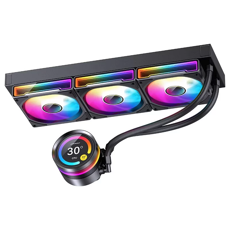 JONSBO TF2-360SC (BI) Black AIO Liquid Cooling - 2.1 inches IPS LCD Screen, 360mm radiator, 3x120mm ARGB Fans 3 JONSBO TF2-360SC (BI) Black AIO Liquid Cooling - 2.1 inches IPS LCD Screen, 360mm radiator, 3x120mm ARGB Fans - Ảnh 3