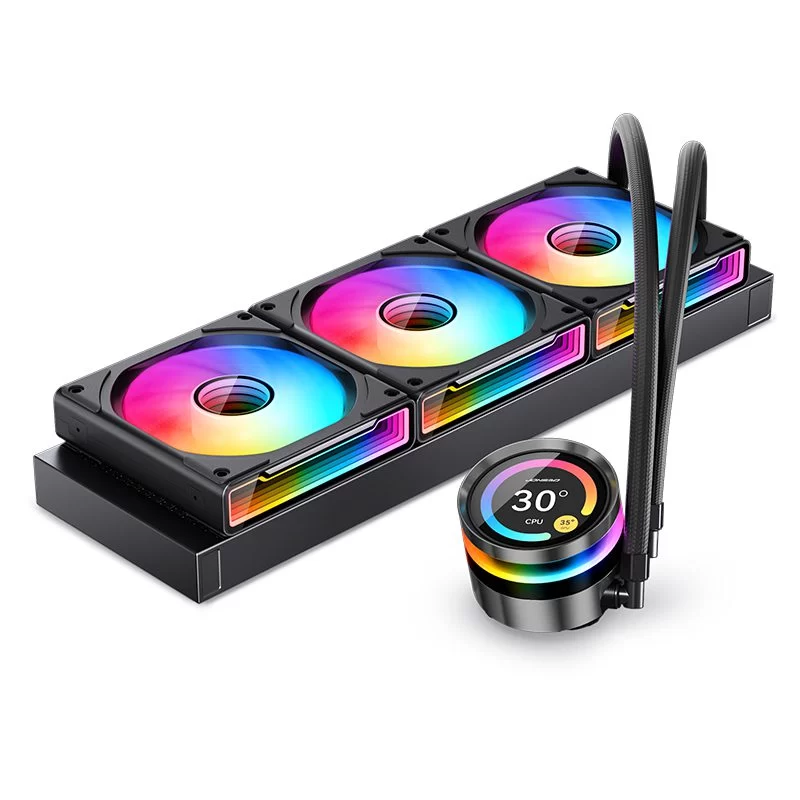 JONSBO TF2-360SC (BI) Black AIO Liquid Cooling - 2.1 inches IPS LCD Screen, 360mm radiator, 3x120mm ARGB Fans 2 JONSBO TF2-360SC (BI) Black AIO Liquid Cooling - 2.1 inches IPS LCD Screen, 360mm radiator, 3x120mm ARGB Fans - Ảnh 2