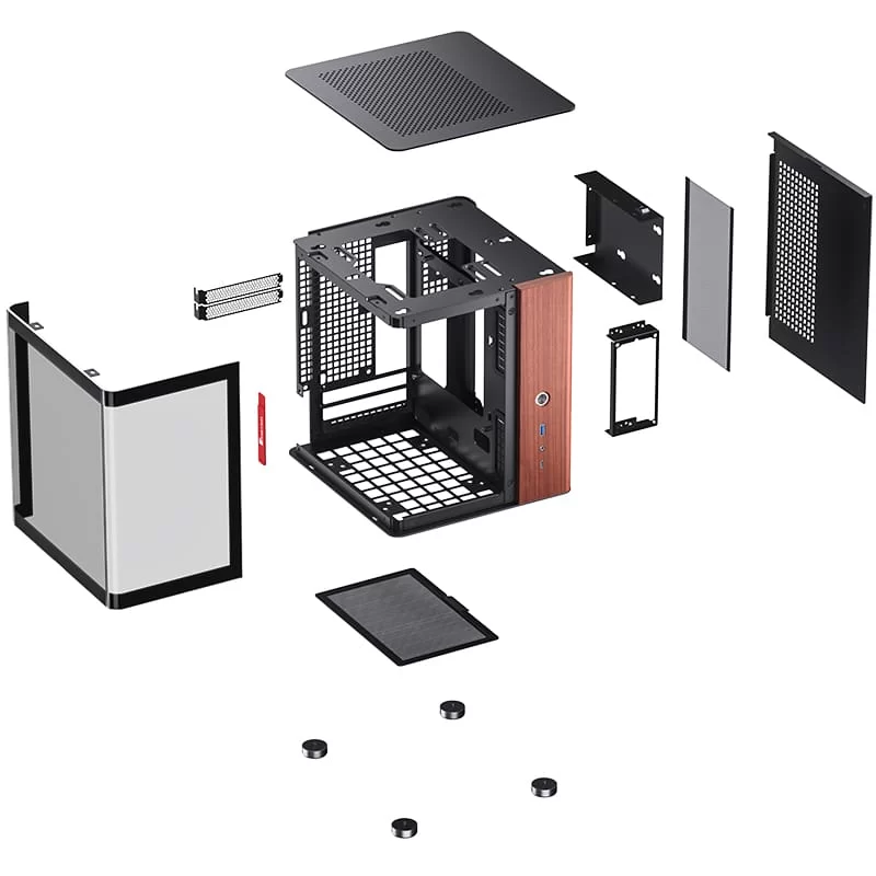 JONSBO TK-0 Separated Cabinet ITX Case Mini Tower Case - 270° Dual-Curved Glass 11 JONSBO TK-0 Separated Cabinet ITX Case Mini Tower Case - 270° Dual-Curved Glass - Ảnh 11