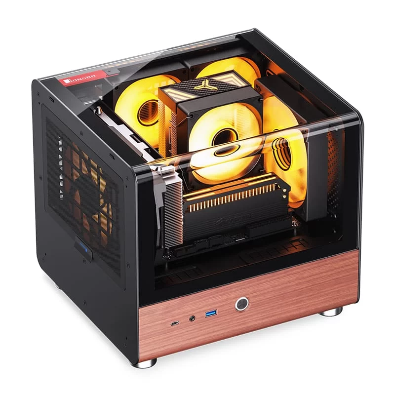 JONSBO TK-0 Separated Cabinet ITX Case Mini Tower Case - 270° Dual-Curved Glass 3 JONSBO TK-0 Separated Cabinet ITX Case Mini Tower Case - 270° Dual-Curved Glass - Ảnh 3