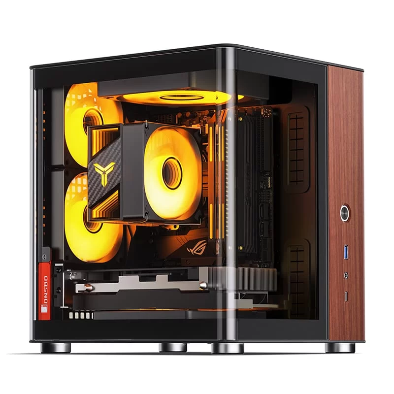 JONSBO TK-0 Separated Cabinet ITX Case Mini Tower Case - 270° Dual-Curved Glass 2 JONSBO TK-0 Separated Cabinet ITX Case Mini Tower Case - 270° Dual-Curved Glass - Ảnh 2