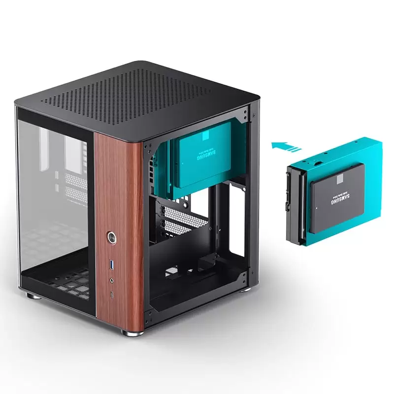 JONSBO TK-0 Separated Cabinet ITX Case Mini Tower Case - 270° Dual-Curved Glass 12 JONSBO TK-0 Separated Cabinet ITX Case Mini Tower Case - 270° Dual-Curved Glass - Ảnh 12