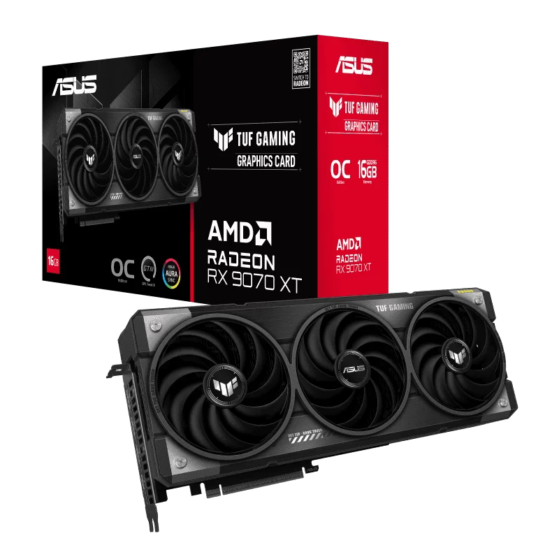 ASUS TUF Gaming Radeon RX 9070XT OC Edition 16GB GDDR6 Graphics Card 1 ASUS TUF Gaming Radeon RX 9070XT OC Edition 16GB GDDR6 Graphics Card