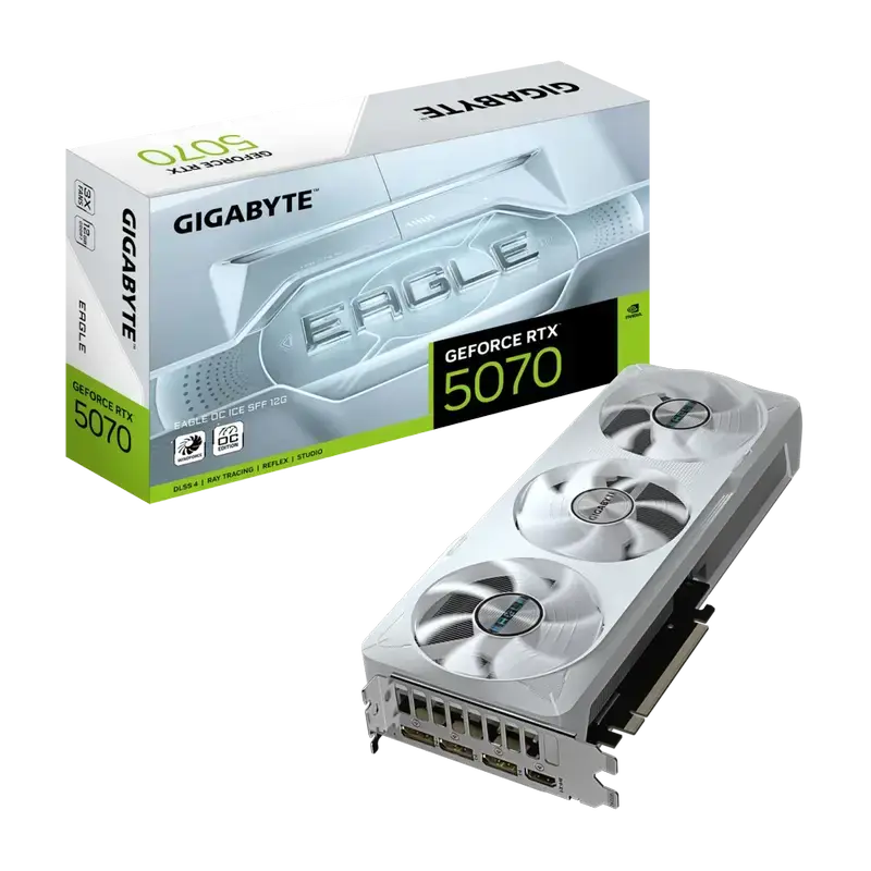 GIGABYTE GeForce RTX 5070 EAGLE OC ICE SFF 12G Graphics Card 1 GIGABYTE GeForce RTX 5070 EAGLE OC ICE SFF 12G Graphics Card