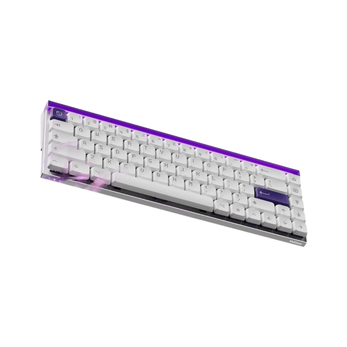 MelGeek MADE68 AIR 8K Purple Keyboard - HE Low-Profile, Rapid Trigger, True 8K Polling Rate, TTC KOM Mini Low-Profile switch