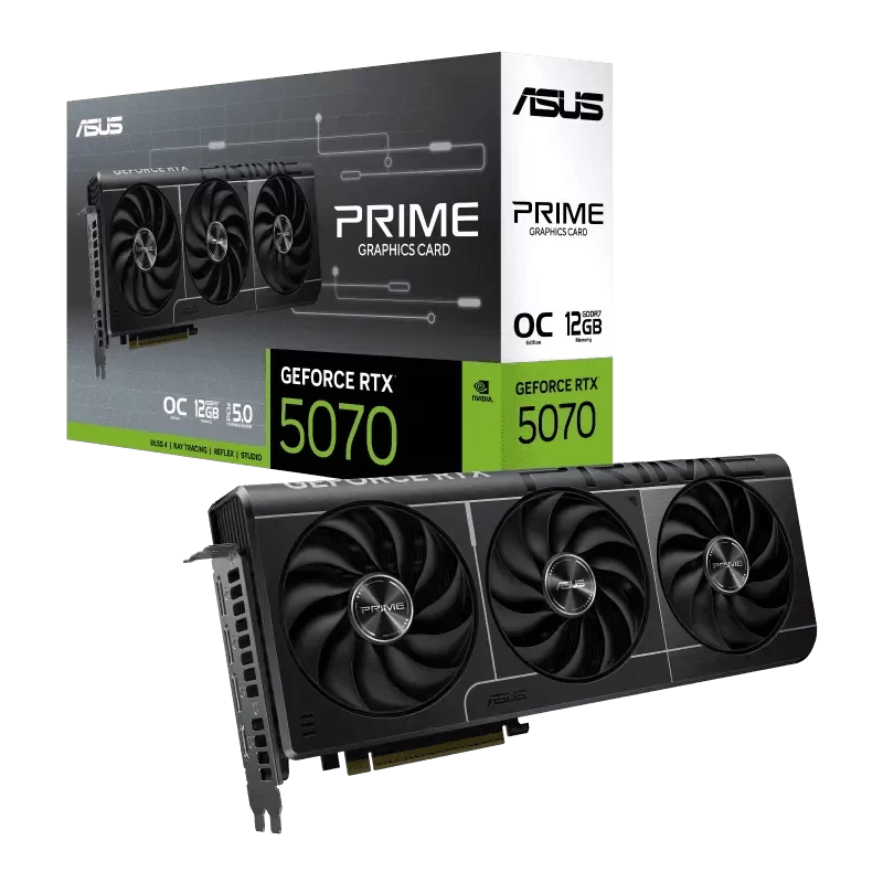 ASUS Prime GeForce RTX 5070 OC Edition 12GB GDDR7 (PRIME-RTX5070-O12G) Graphics Card 1 ASUS Prime GeForce RTX 5070 OC Edition 12GB GDDR7 (PRIME-RTX5070-O12G) Graphics Card