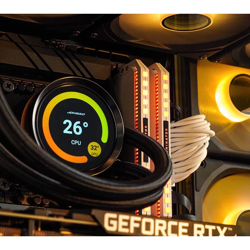 JONSBO TF2-360SC (BI) Black AIO Liquid Cooling - 2.1 inches IPS LCD Screen, 360mm radiator, 3x120mm ARGB Fans 18 JONSBO TF2-360SC (BI) Black AIO Liquid Cooling - 2.1 inches IPS LCD Screen, 360mm radiator, 3x120mm ARGB Fans - Ảnh 18