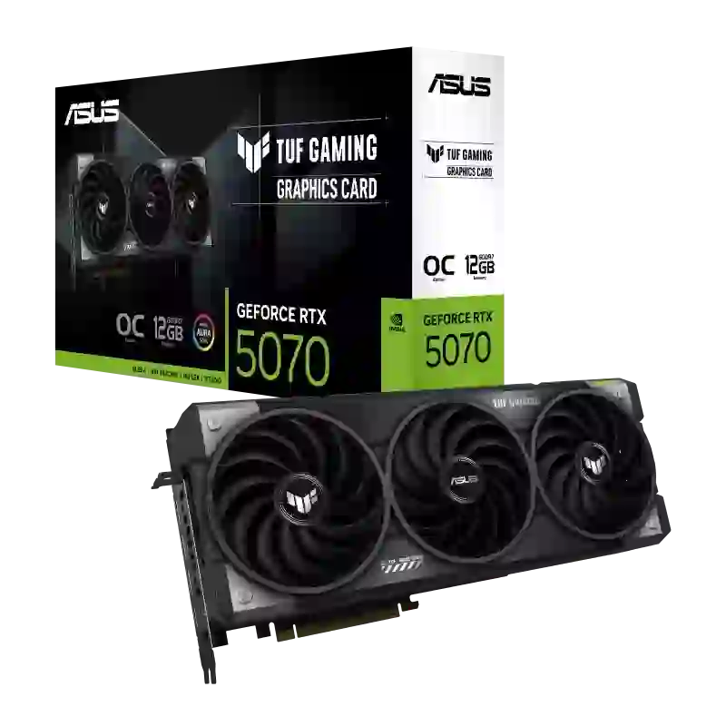 ASUS TUF Gaming GeForce RTX 5070 OC Edition12GB GDDR7 (TUF-RTX5070-O12G-GAMING) Graphics Card 1 ASUS TUF Gaming GeForce RTX 5070 OC Edition12GB GDDR7 (TUF-RTX5070-O12G-GAMING) Graphics Card