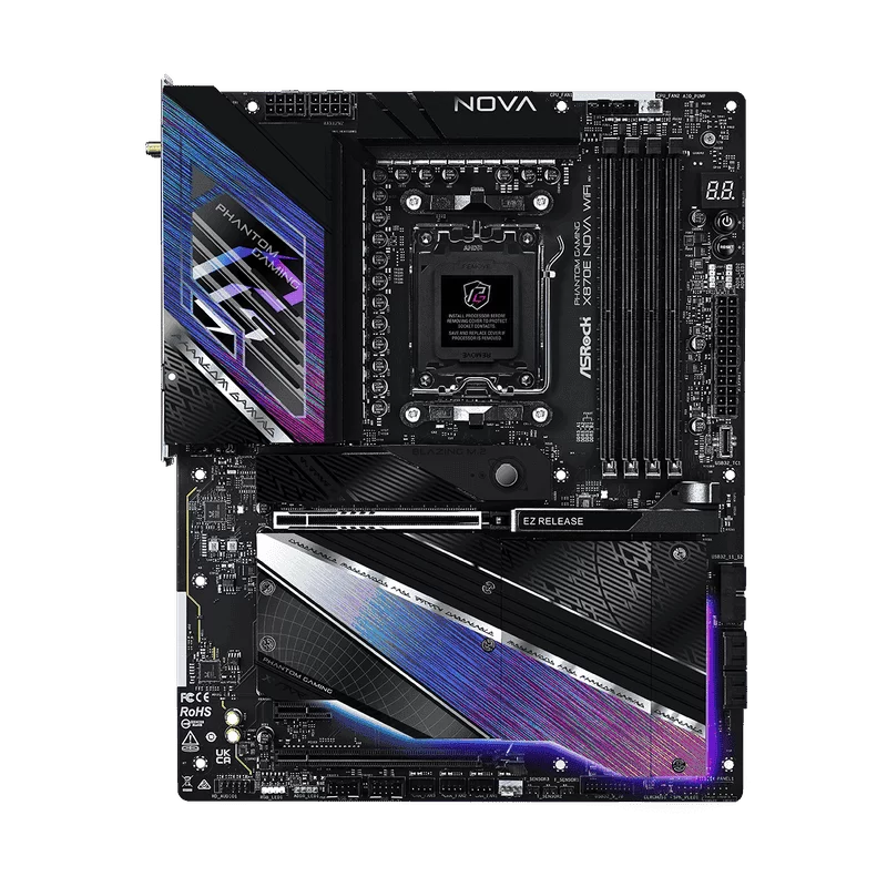 Asrock Phantom Gaming X870E Nova WiFi Mainboard 2 Asrock Phantom Gaming X870E Nova WiFi Mainboard - Ảnh 2