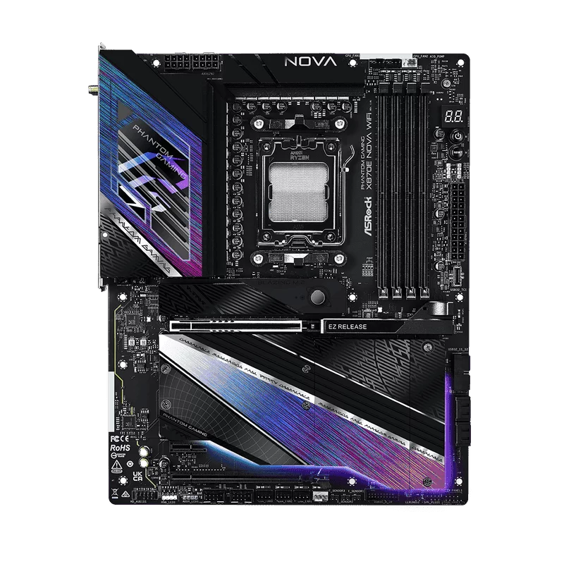 Asrock Phantom Gaming X870E Nova WiFi Mainboard 3 Asrock Phantom Gaming X870E Nova WiFi Mainboard - Ảnh 3