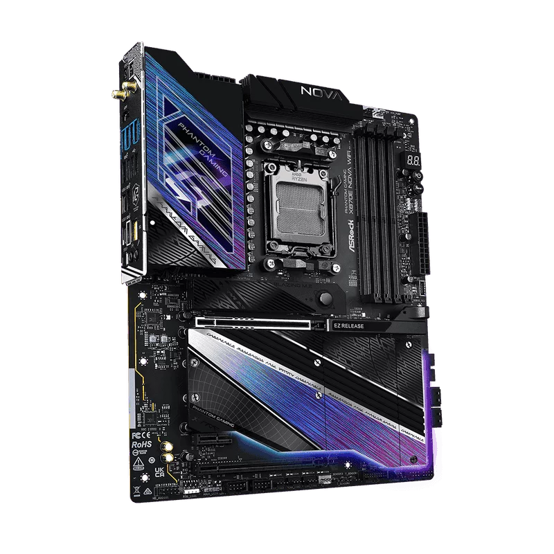 Asrock Phantom Gaming X870E Nova WiFi Mainboard 4 Asrock Phantom Gaming X870E Nova WiFi Mainboard - Ảnh 4