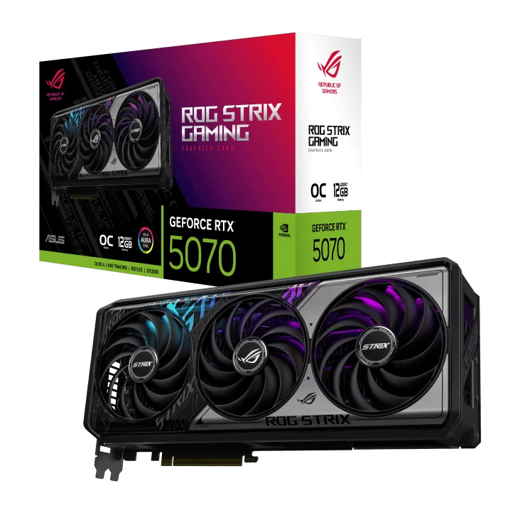 ASUS ROG Strix GeForce RTX 5070 OC Edition 12GB GDDR7 (ROG-STRIX-RTX5070-O12G-GAMING) Graphics Card 1 ASUS ROG Strix GeForce RTX 5070 OC Edition 12GB GDDR7 (ROG-STRIX-RTX5070-O12G-GAMING) Graphics Card