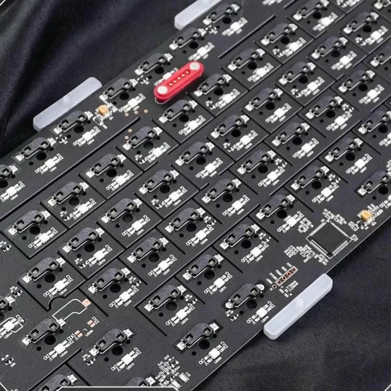 PMO WAVE75 Pro QMK Aluminum Mechanical Keyboard - 75%, 3-mode, FR4, Snow (Kailh), 8000mAh, PVD stainless steel weight 12 PMO WAVE75 Pro QMK Aluminum Mechanical Keyboard - 75%, 3-mode, FR4, Snow (Kailh), 8000mAh, PVD stainless steel weight - Ảnh 12