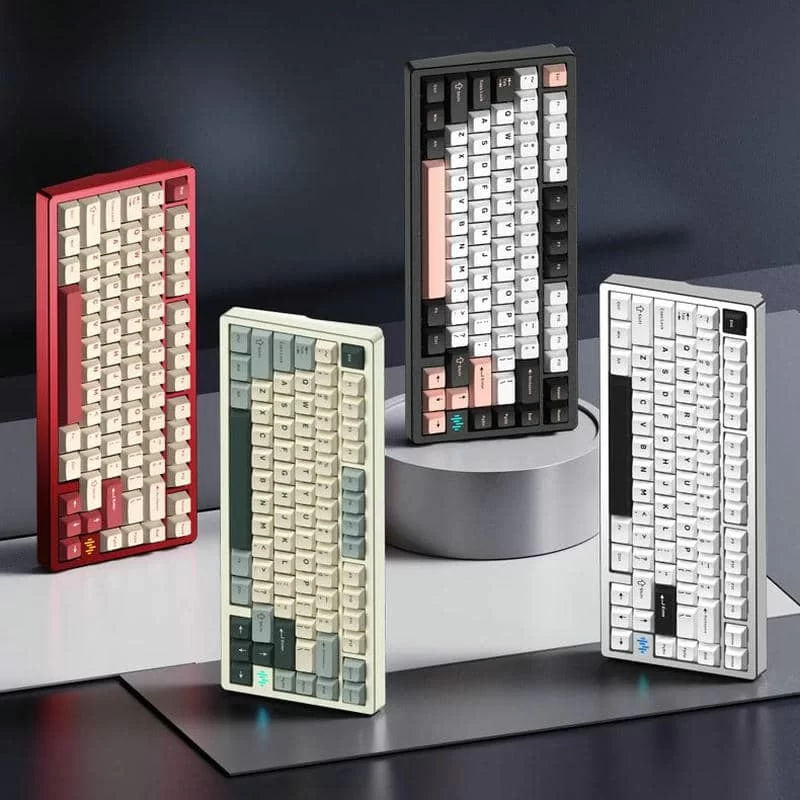 PMO WAVE75 Pro QMK Aluminum Mechanical Keyboard - 75%, 3-mode, FR4, Snow (Kailh), 8000mAh, PVD stainless steel weight 10 PMO WAVE75 Pro QMK Aluminum Mechanical Keyboard - 75%, 3-mode, FR4, Snow (Kailh), 8000mAh, PVD stainless steel weight - Ảnh 10