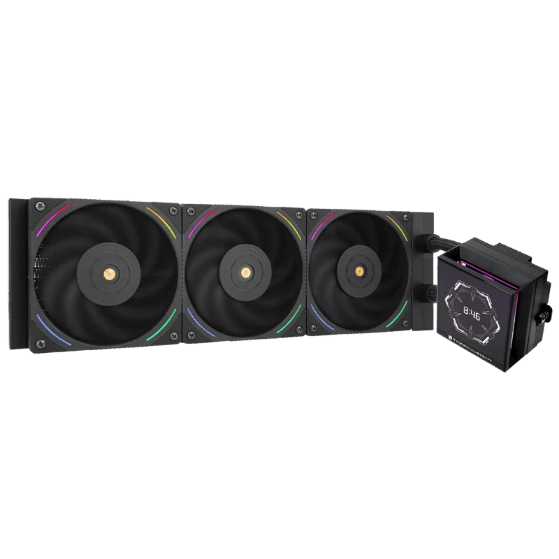 THERMALRIGHT Hyper Vision 360 ARGB Black AIO Liquid CPU Cooler - Black, IPS LCD Screen (480x480 Res), 360mm Radiator, ARGB 1 THERMALRIGHT Hyper Vision 360 ARGB Black AIO Liquid CPU Cooler - Black, IPS LCD Screen (480x480 Res), 360mm Radiator, ARGB