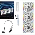 Lian Li UNI FAN SL Wireless LCD 120 Triple White Fan (12SLLCD1W3W) - 3x 120mm fans, 1.6" LCD Display, 2.4 GHz Wireless Signal for RGB & Fan Control 11 12SLLCD1W3W