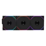 Lian Li UNI FAN TL120 Reverse Blade Wireless Triple Black Fan (12RTL1W3B) - 3x 120mm fans, 2.4 GHz Wireless Signal for RGB & Fan Control