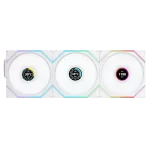 Lian Li UNI FAN TL120 LCD Wireless Triple White Fan (12TLLCD1W3W) - 3x 120mm fans, 2.4 GHz Wireless Signal for RGB & Fan Control