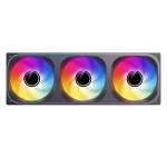 JONSBO ZB-360BR Black Fan Case - 3in1, 3x120mm 3Pin Reverse ARGB Fans, PWM, 4-Sides Infinity Mirror