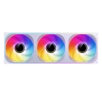 JONSBO ZB-360W White Fan Case - 3in1, 2x120mm 3Pin ARGB Fans, PWM, 4-Sides Infinity Mirror