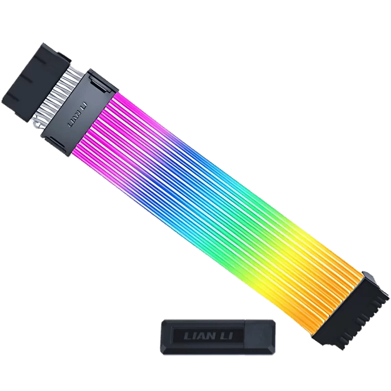 Lian Li Strimer Wireless 24P Controller Included (PW24-1W-T) Addressable RGB Power Extension Cable - 260mm, 12 x light guide
