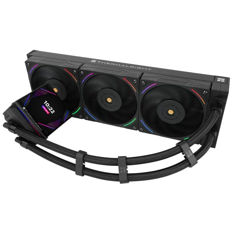 THERMALRIGHT Hyper Vision 360 ARGB Black AIO Liquid CPU Cooler - Black, IPS LCD Screen (480x480 Res), 360mm Radiator, ARGB 3 THERMALRIGHT Hyper Vision 360 ARGB Black AIO Liquid CPU Cooler - Black, IPS LCD Screen (480x480 Res), 360mm Radiator, ARGB - Ảnh 3