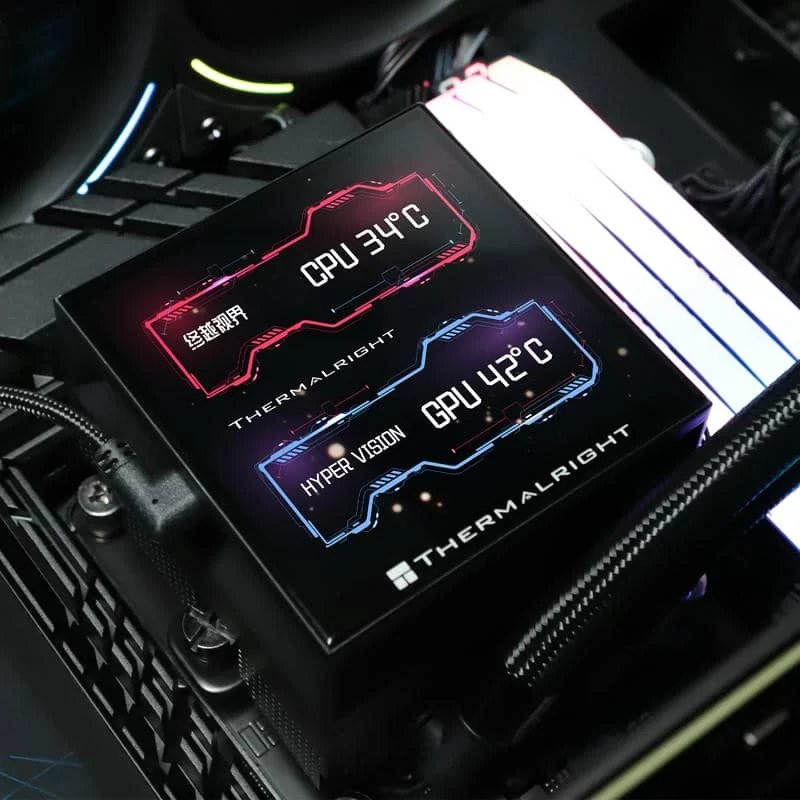 THERMALRIGHT Hyper Vision 360 ARGB Black AIO Liquid CPU Cooler - Black, IPS LCD Screen (480x480 Res), 360mm Radiator, ARGB 9 THERMALRIGHT Hyper Vision 360 ARGB Black AIO Liquid CPU Cooler - Black, IPS LCD Screen (480x480 Res), 360mm Radiator, ARGB - Ảnh 9